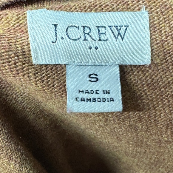 J.Crew Factory Wool Blend Belted Button Front Longline Cardigan Brown Sweater S - Picture 13 of 16